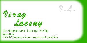 virag lacsny business card